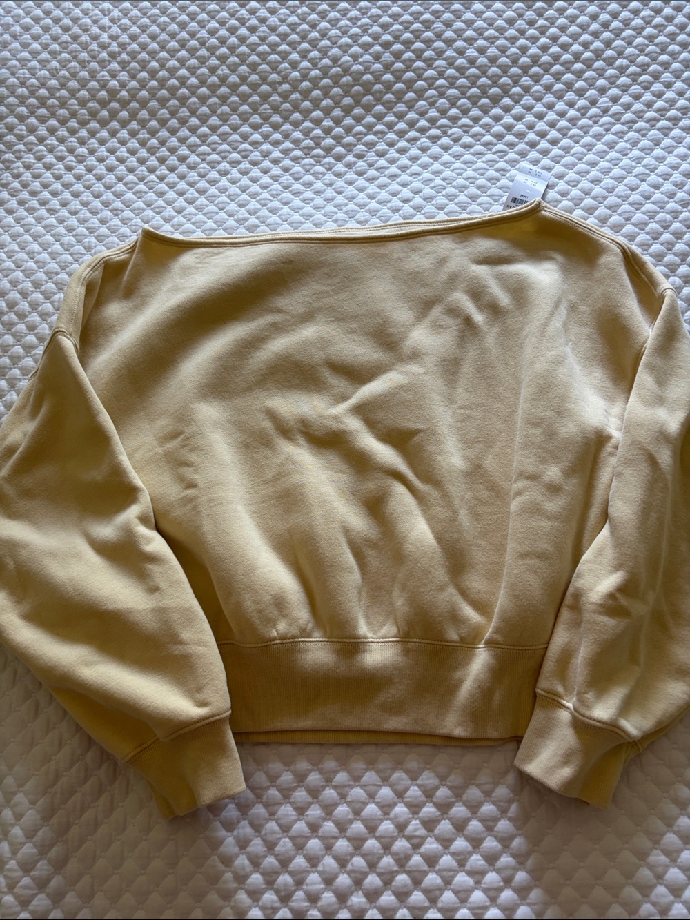 NWT Abercrombie & Fitch Sunday Sets Butter Yellow Drawstring Sweatsuit - Picture 5 of 7